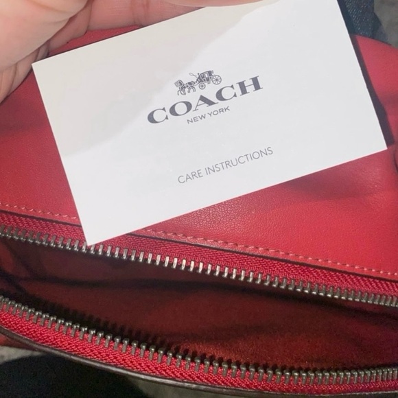 Red Checkered Coach Backpack - Picture 10 of 10